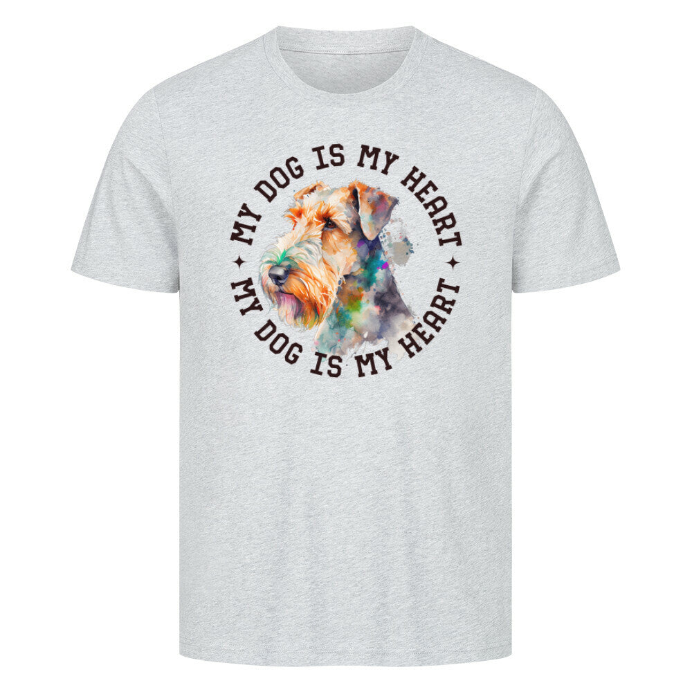 Premium T-Shirt "Airedale Terrier" Heather Grey – hunde-shirt.de