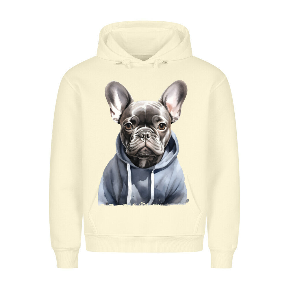 Premium Hoodie "Hooded Französische Bulldogge" Beige – hunde-shirt.de