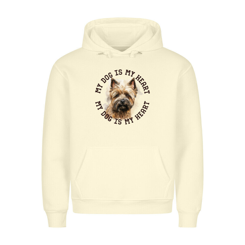 Premium Hoodie "Cairn Terrier HEART" Beige – hunde-shirt.de
