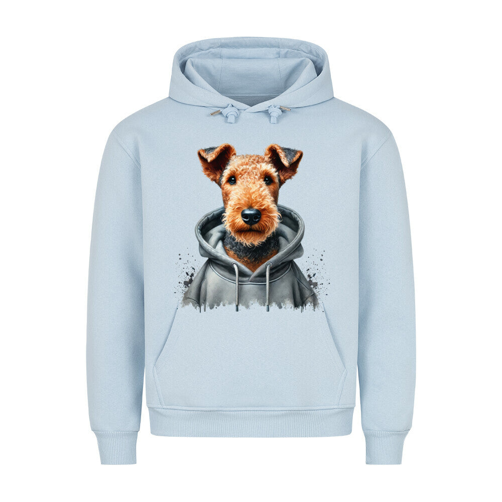 Premium Hoodie "Hooded Airedale Terrier" Babyblau – hunde-shirt.de
