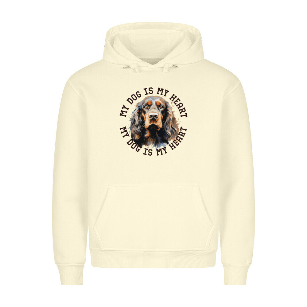 Premium Hoodie "Cocker Spaniel HEART" Beige – hunde-shirt.de