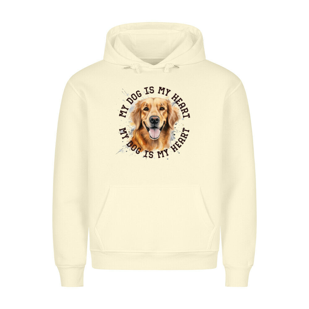 Premium Hoodie "Hovawart HEART" Beige – hunde-shirt.de