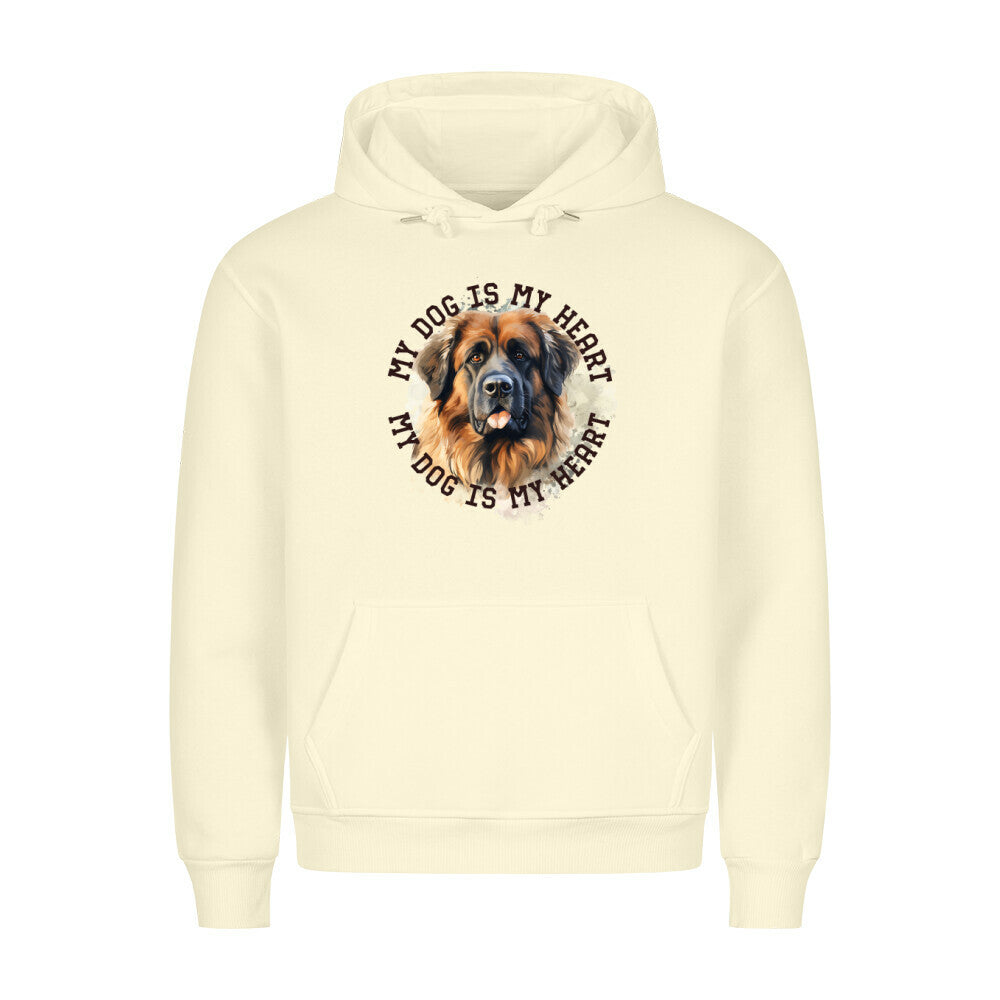 Premium Hoodie "Leonberger HEART" Beige – hunde-shirt.de