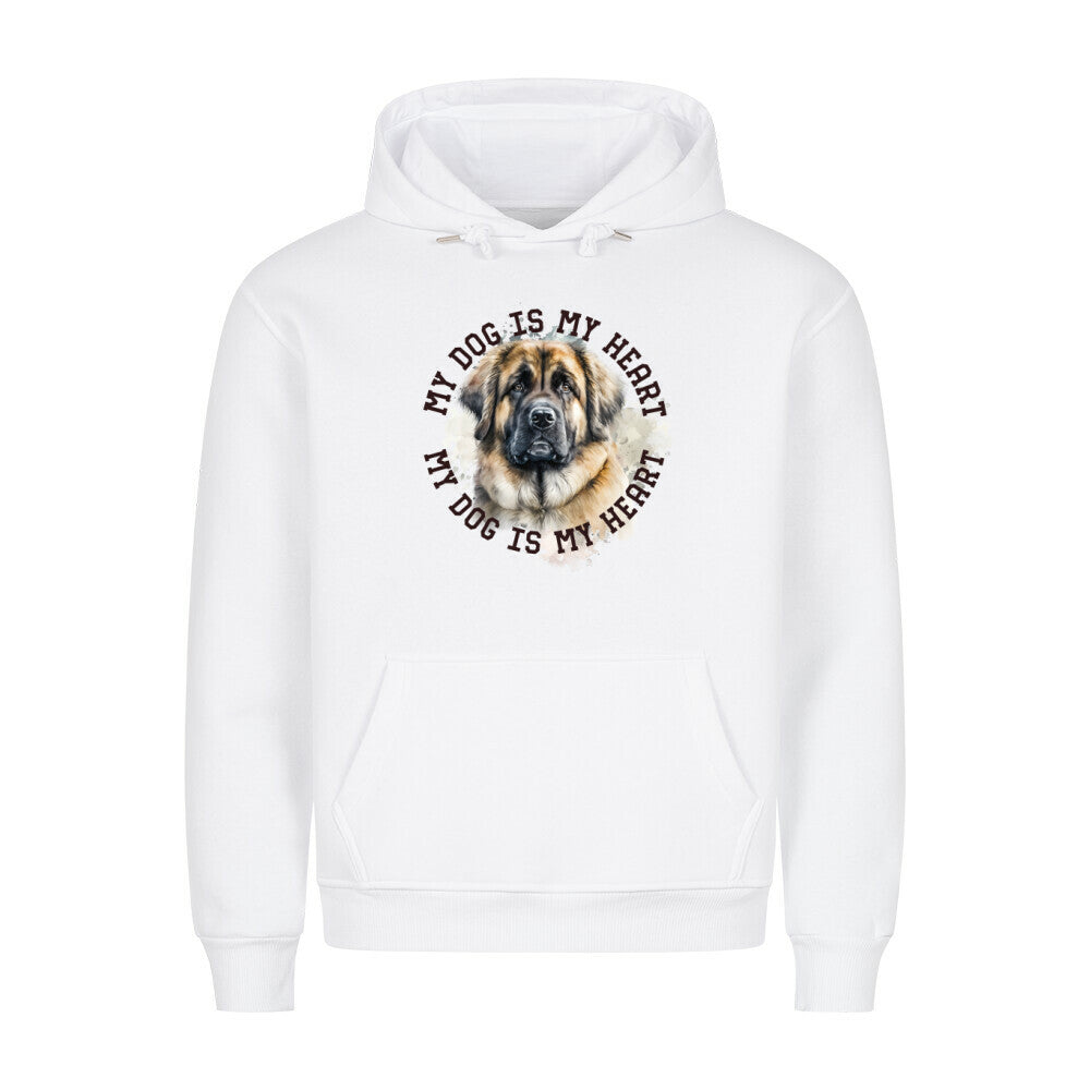 Premium Hoodie "Leonberger HEART 2" Weiß – hunde-shirt.de