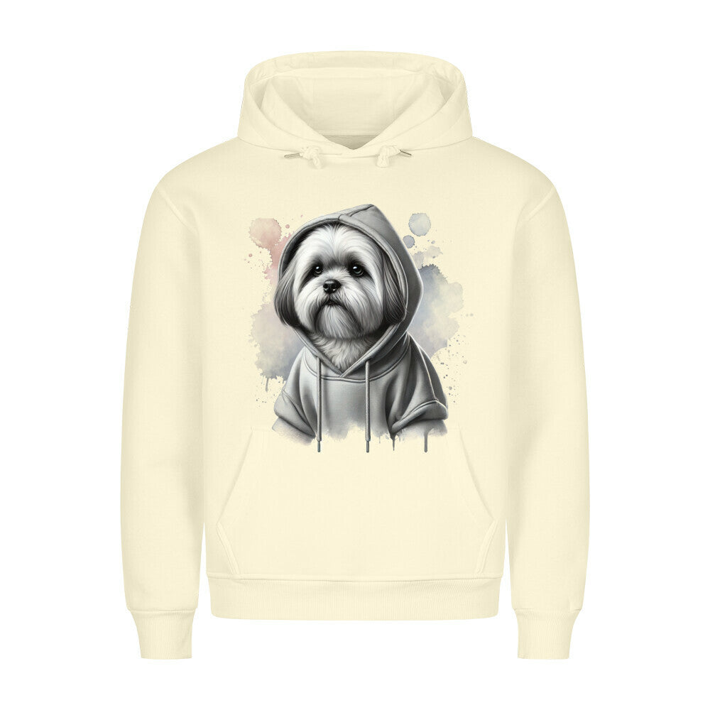 Premium Hoodie "Lhasa Apso Hooded" Beige – hunde-shirt.de