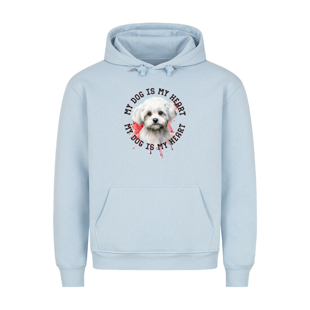 Premium Hoodie "Maltipoo HEART" Babyblau – hunde-shirt.de