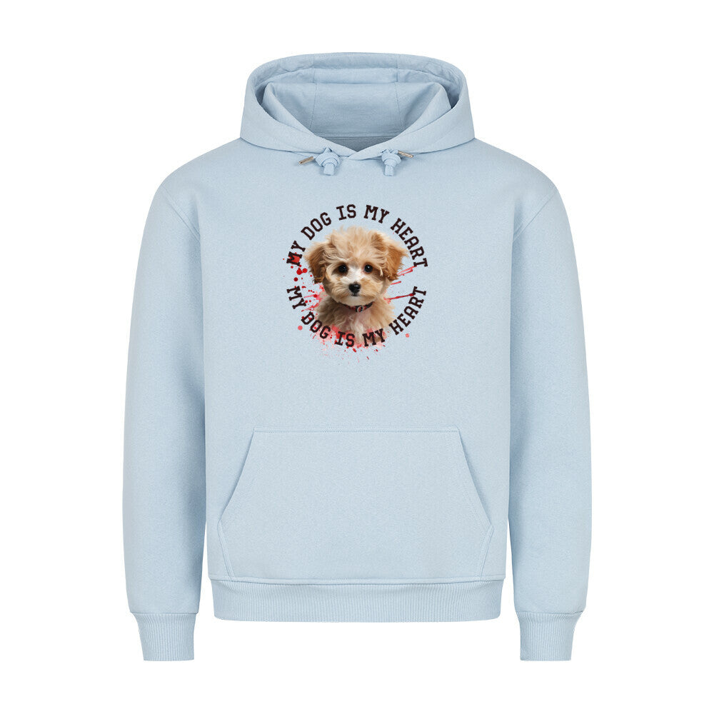 Premium Hoodie "Maltipoo HEART 2" Babyblau – hunde-shirt.de