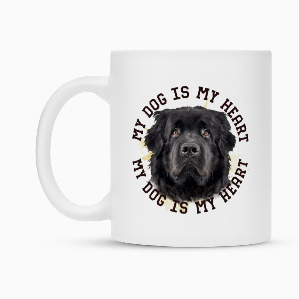 Tasse "Neufundländer schwarz HEART" – hunde-shirt.de
