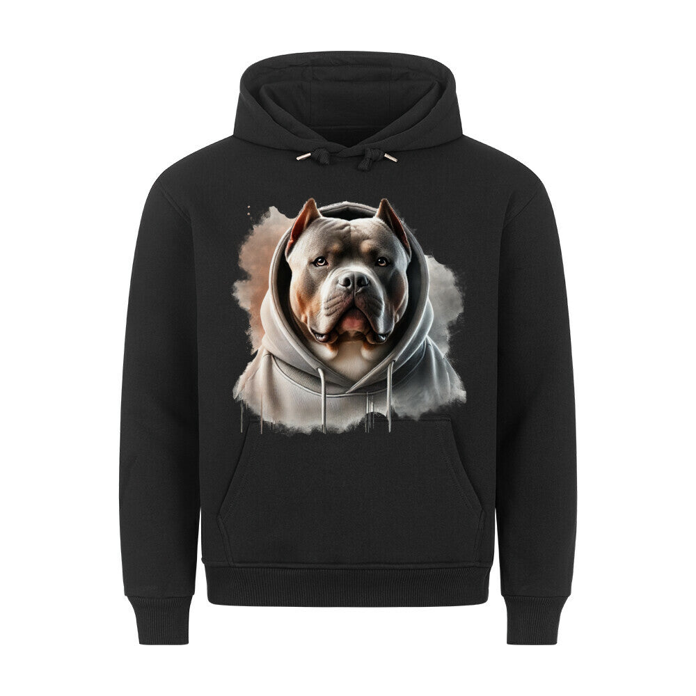 Premium Hoodie "American Bully XXL Hooded" Schwarz – hunde-shirt.de