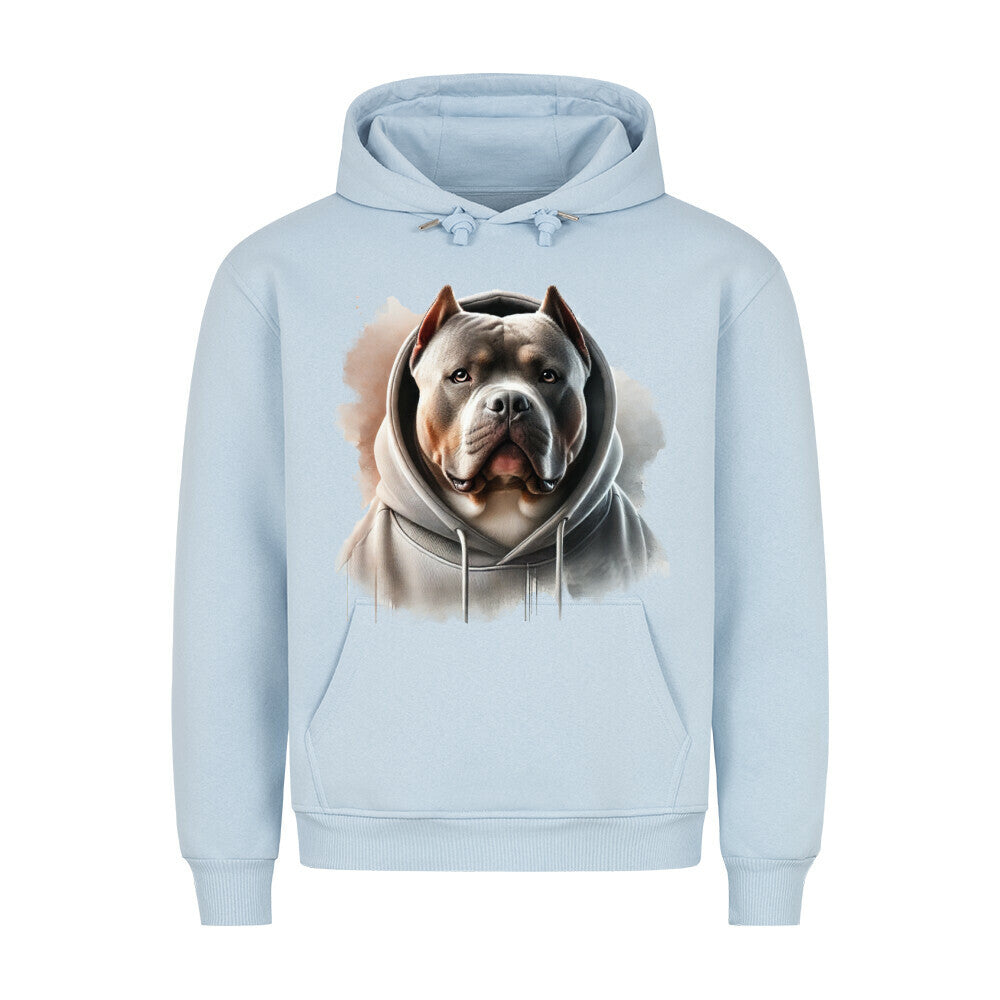 Premium Hoodie "American Bully XXL Hooded" Babyblau – hunde-shirt.de