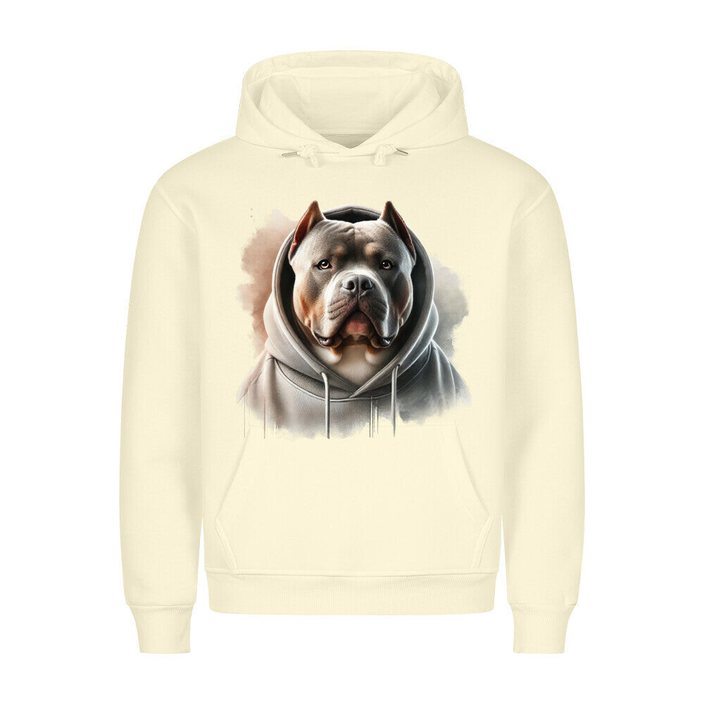 Premium Hoodie "American Bully XXL Hooded" Beige – hunde-shirt.de