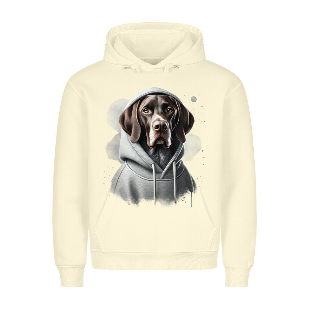 Premium Hoodie "Deutsch Kurzhaar Hooded" Beige – hunde-shirt.de