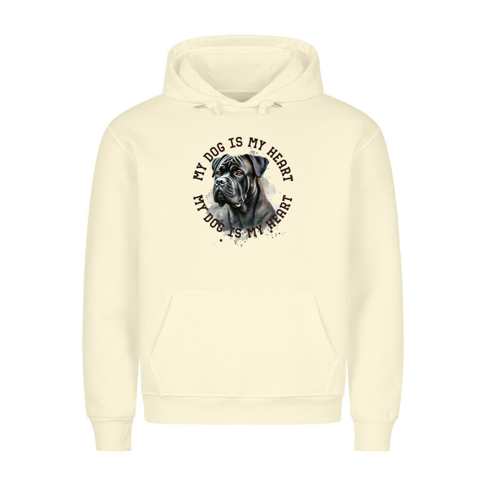 Premium Hoodie "Dogo Canario HEART" Beige – hunde-shirt.de