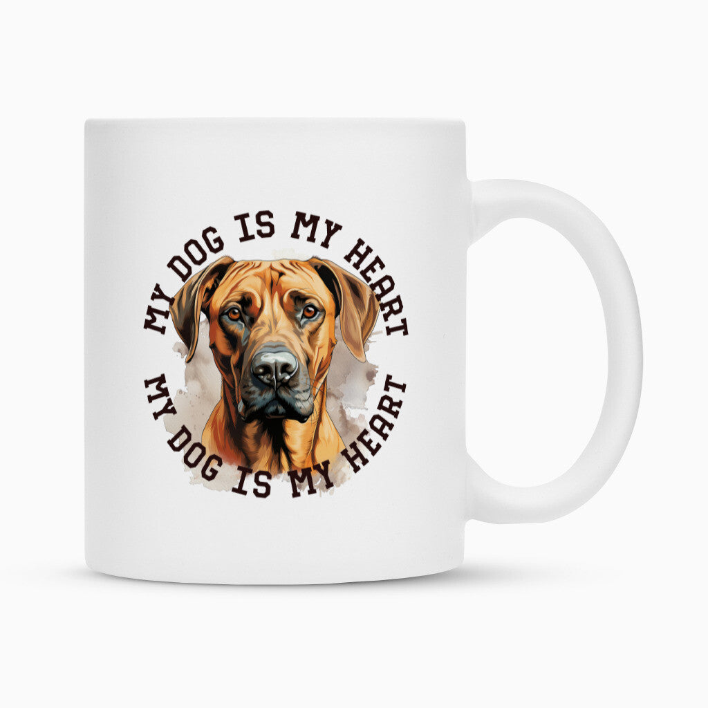 Tasse "Rhodesian Ridgeback Weiß – hunde-shirt.de