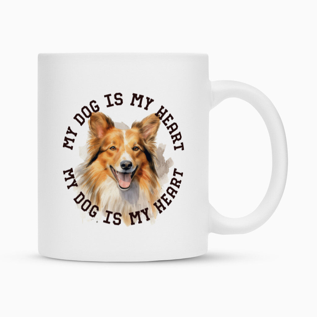 Tasse "Shetland Sheepdog HEART" Weiß – hunde-shirt.de