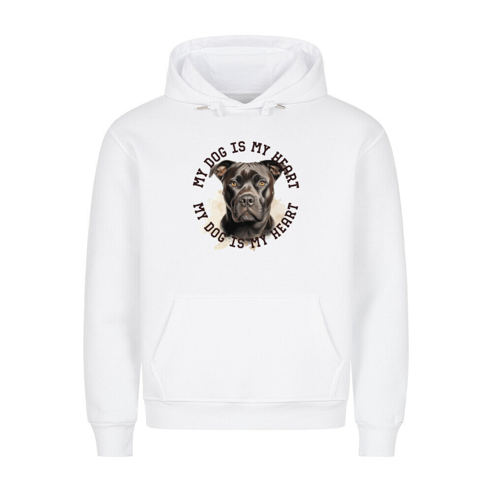 Premium Hoodie "Staffordshire Terrier" Weiß – hunde-shirt.de