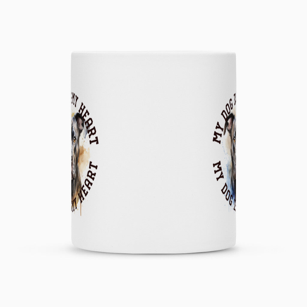 Tasse "Staffordshire Terrier grau" – hunde-shirt.de