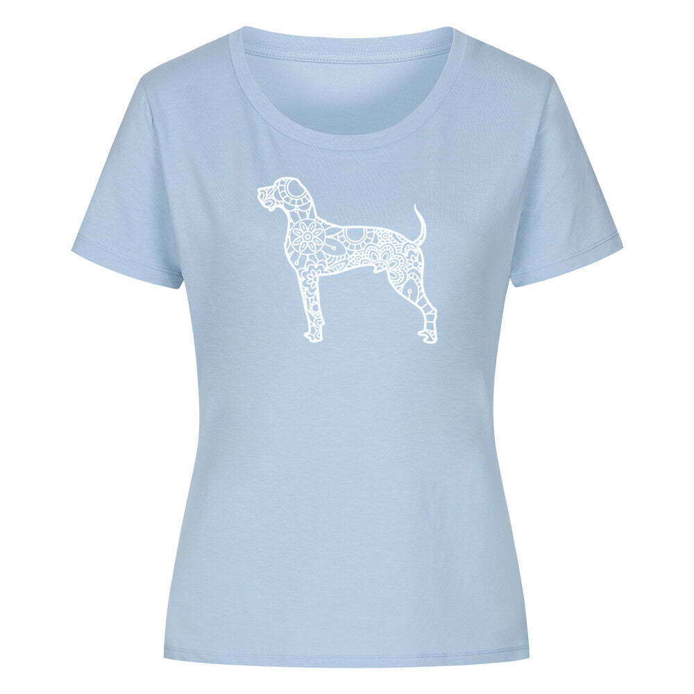 Premium Organic Damen-Shirt "Deutsche Dogge pur" Sky Blue – hunde-shirt.de