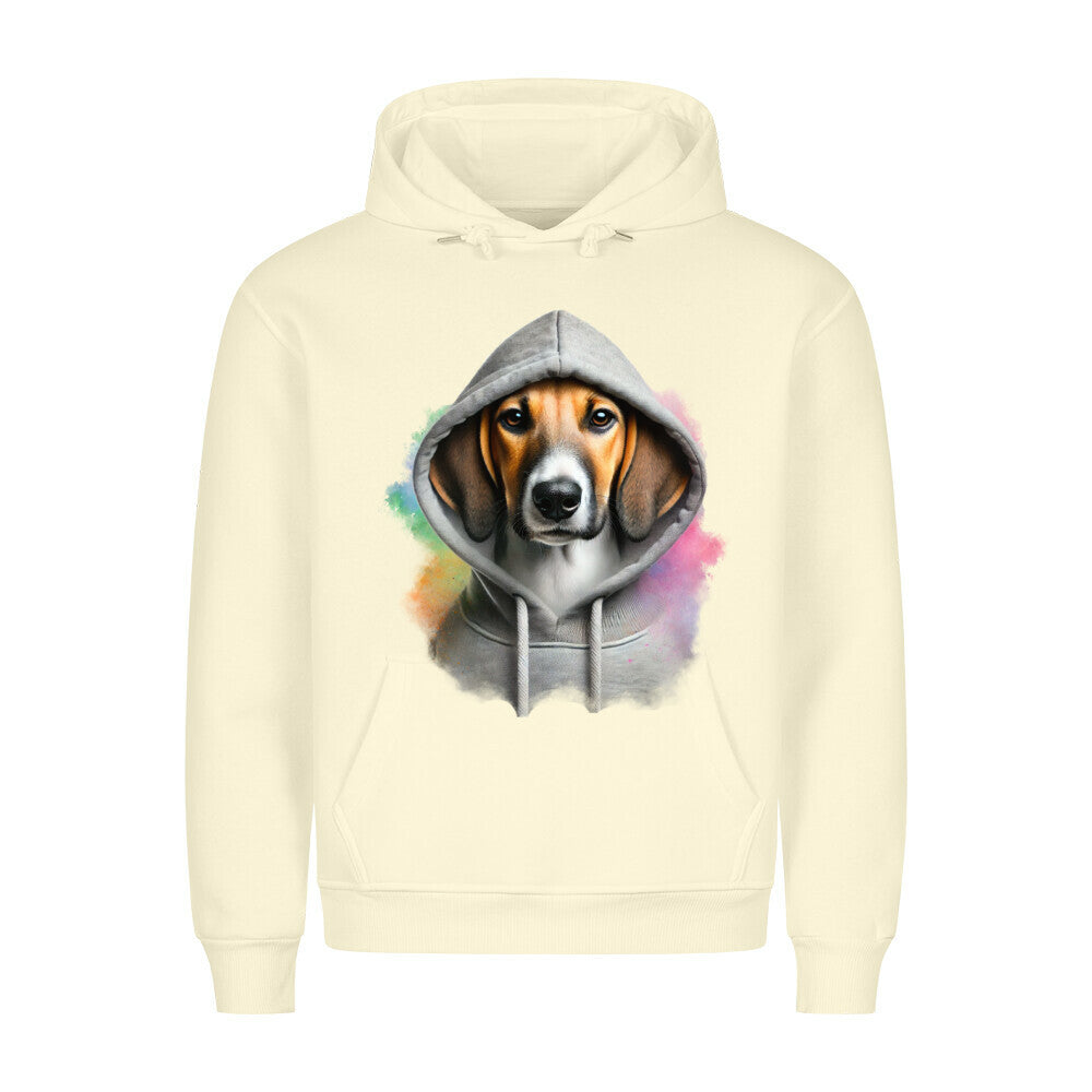 Premium Hoodie "American Foxhound Hooded" Beige – hunde-shirt.de