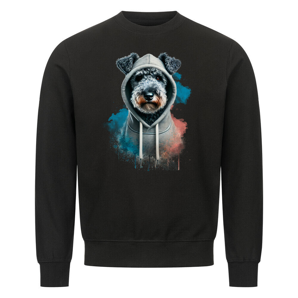Premium Sweatshirt "Kerry Blue Terrier Hooded S" Schwarz – hunde-shirt.de