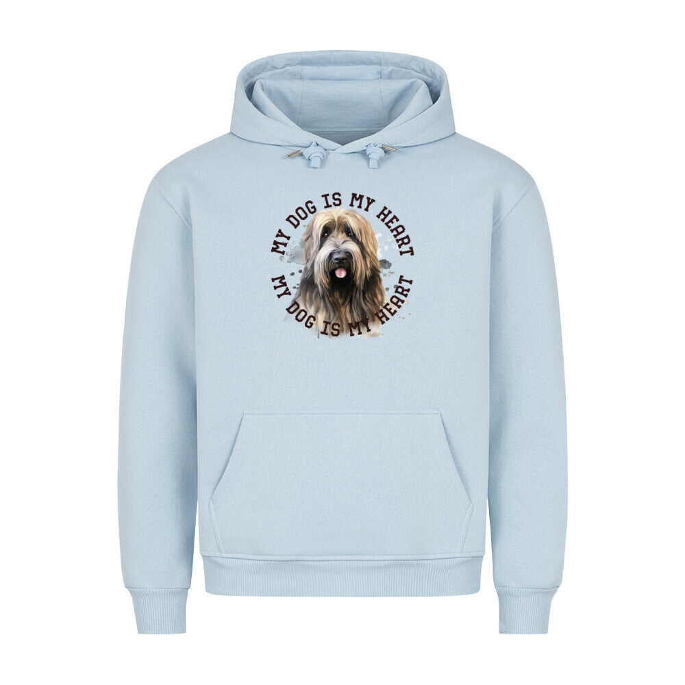 Premium Hoodie "Briard HEART" Babyblau – hunde-shirt.de