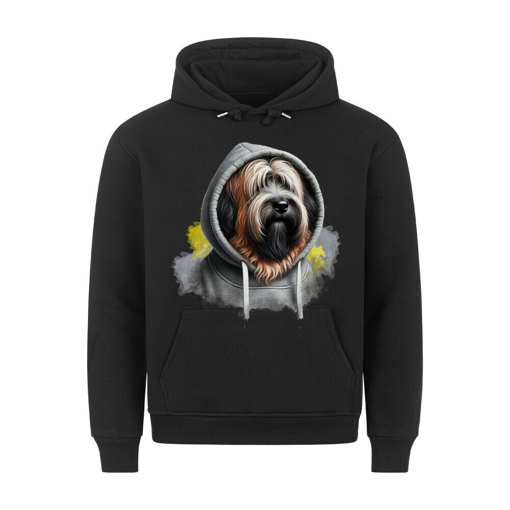 Premium Hoodie "Briard Hooded" Schwarz – hunde-shirt.de