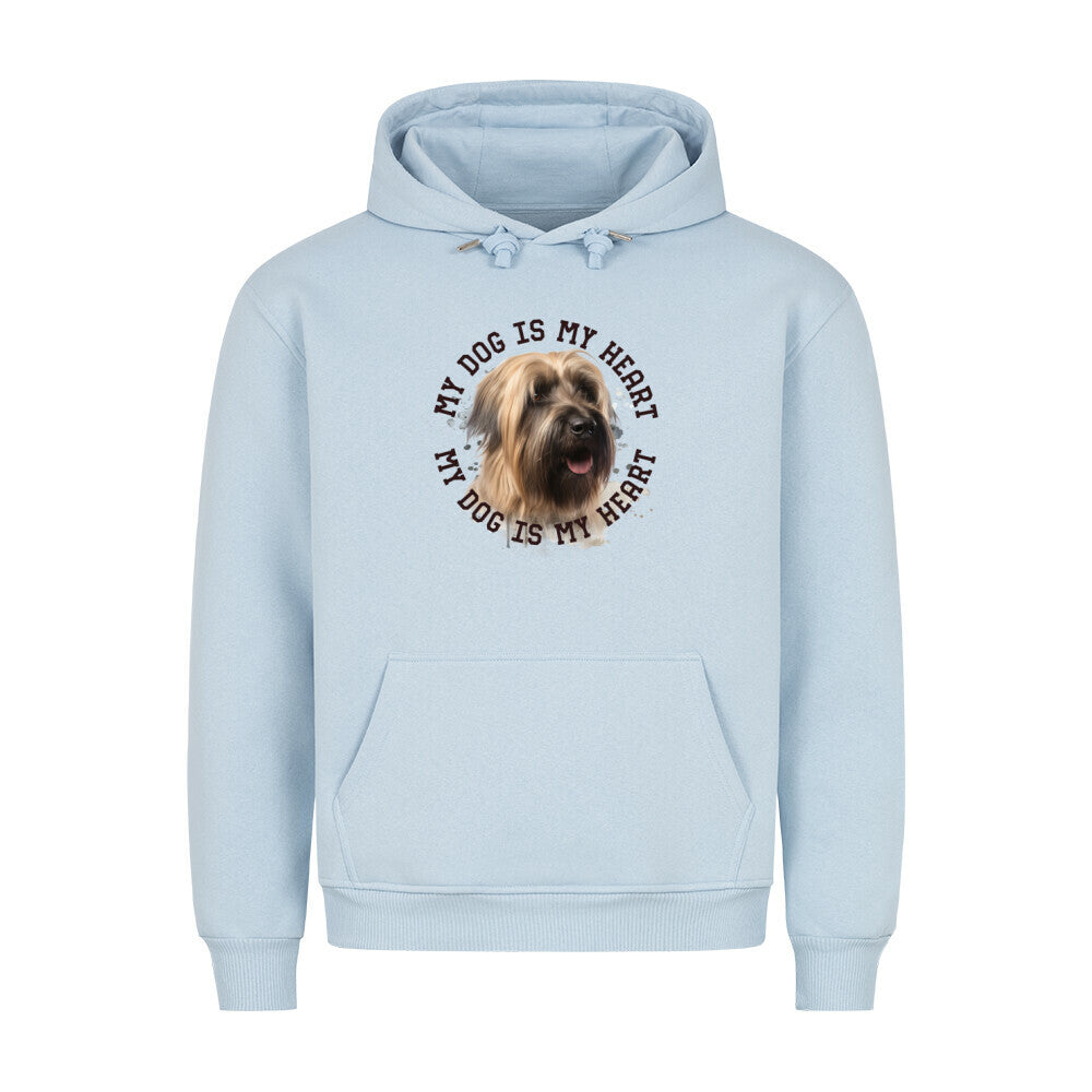 Premium Hoodie "Briard HEART 2" Babyblau – hunde-shirt.de