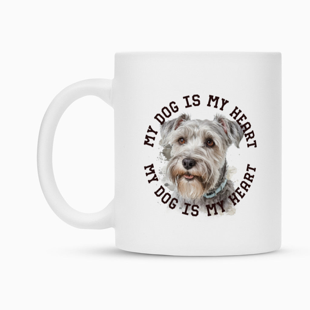 Tasse "Schnauzer hellgrau HEART" – hunde-shirt.de