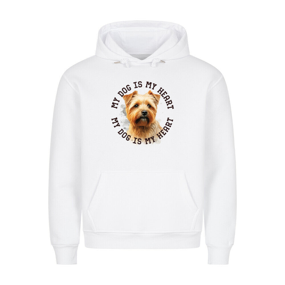 Premium Hoodie "Norfolk Terrier HEART" Weiß – hunde-shirt.de