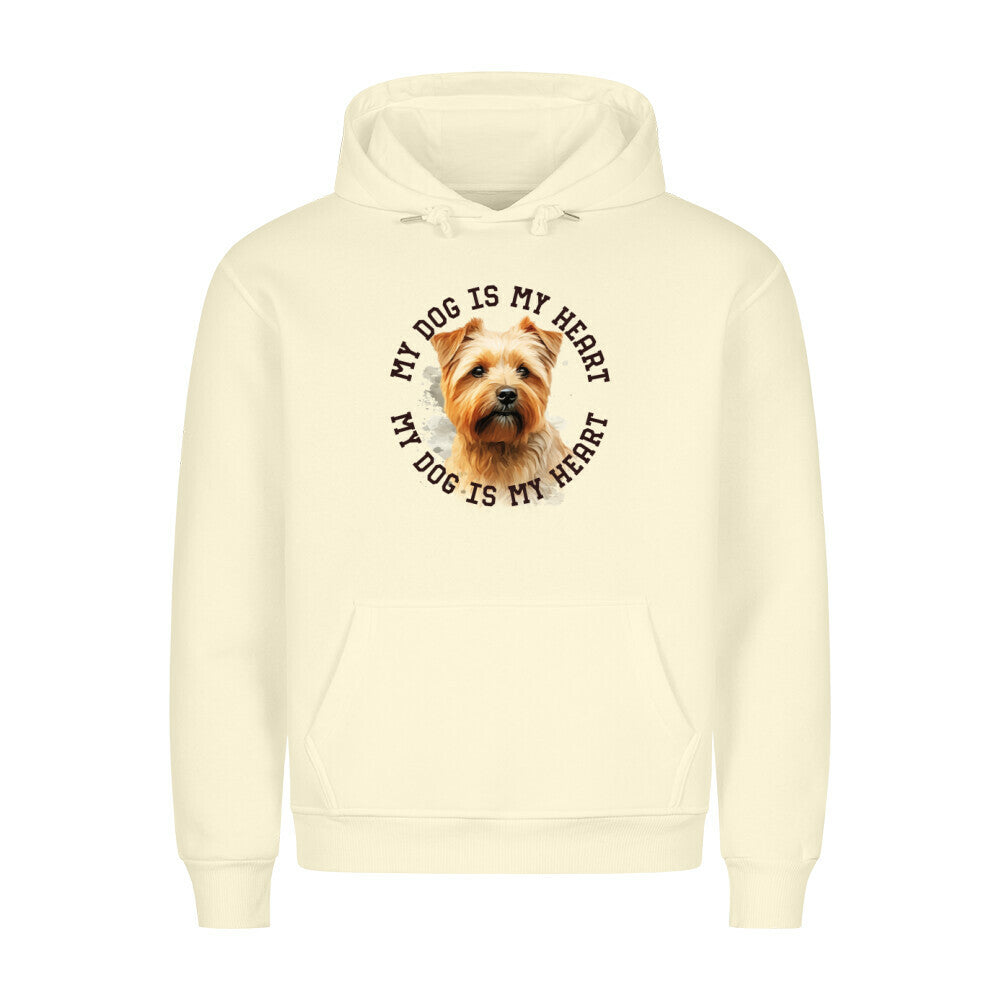 Premium Hoodie "Norfolk Terrier HEART" Beige – hunde-shirt.de