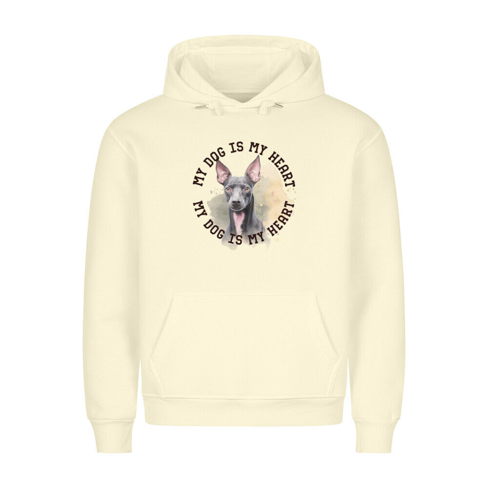 Premium Hoodie "Xoloitzcuintle HEART" Beige – hunde-shirt.de