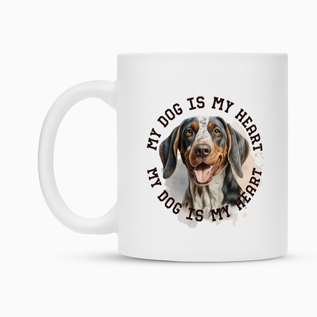 Tasse "Coonhound bluetick HEART" – hunde-shirt.de
