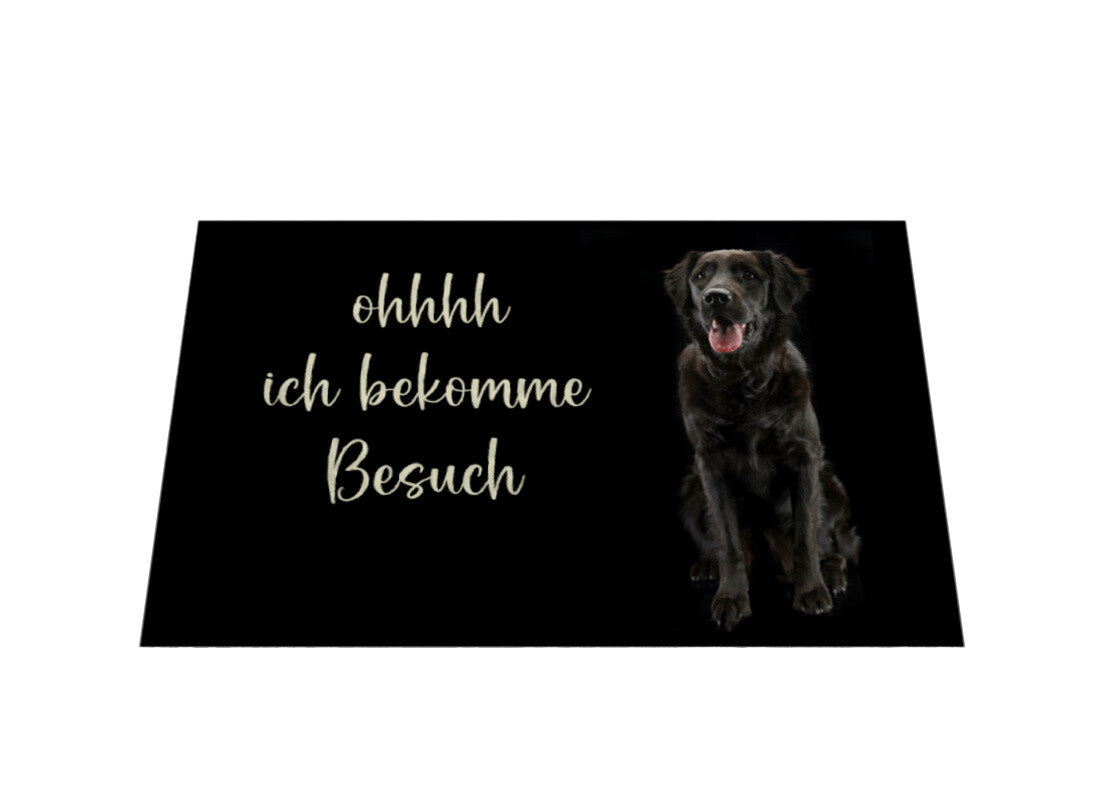 Fußmatte "Flat Coated Retriever Besuch" – hunde-shirt.de