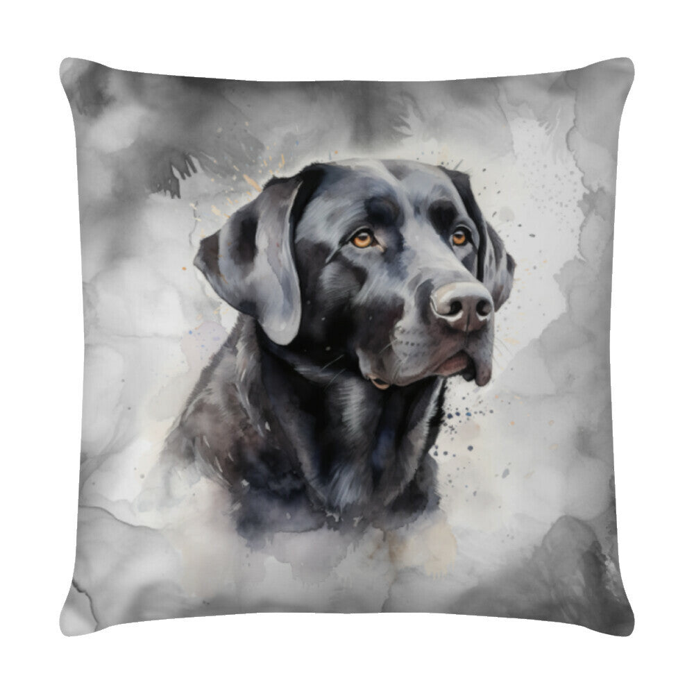 Kissen "Labrador Retriever schwarz" Weiß – hunde-shirt.de