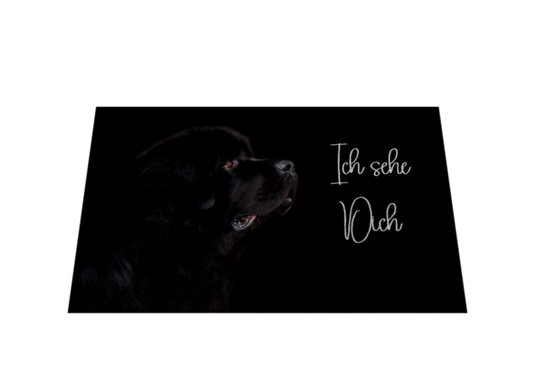 Fußmatte "Neufundländer - Ich sehe Dich" – hunde-shirt.de