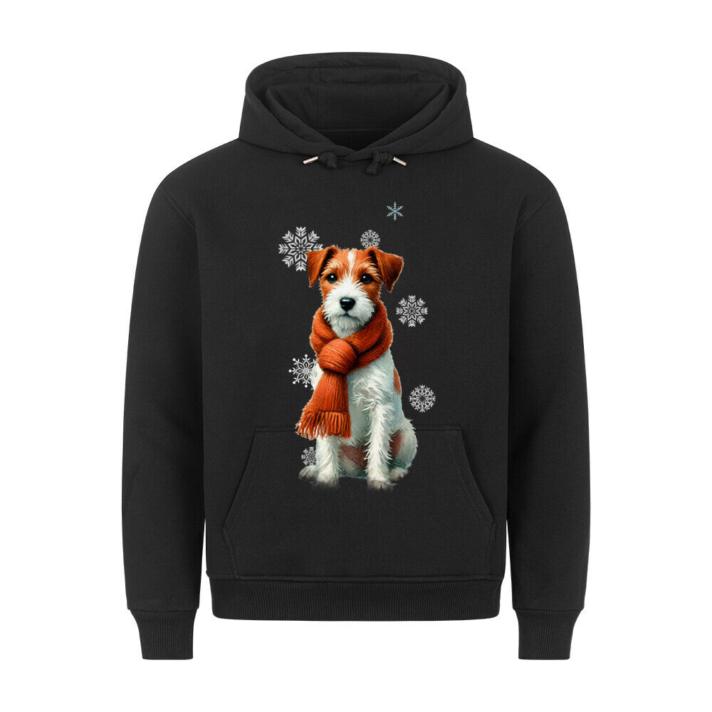 Premium Hoodie "Parson Russell Terrier Winter" Schwarz – hunde-shirt.de