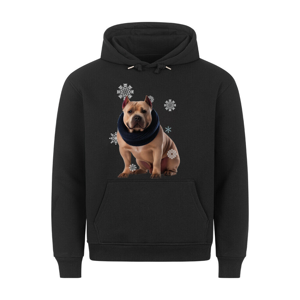 Premium Hoodie "Bully XXL Winter" Schwarz – hunde-shirt.de