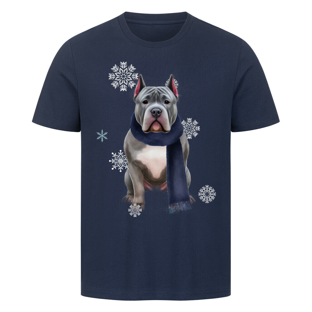 Premium T-Shirt "Bully XL / XXL Winter" French Navy – hunde-shirt.de