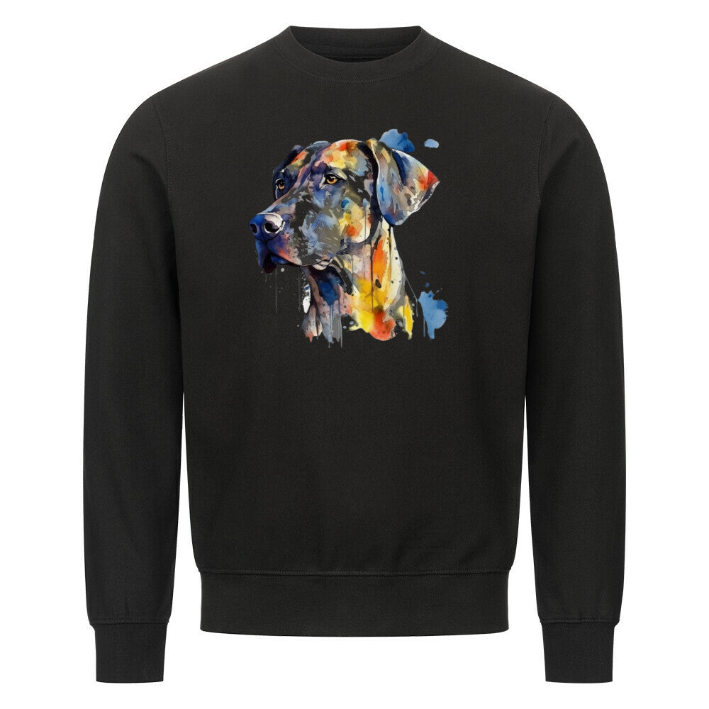 Premium Sweatshirt "Rhodesian Ridgeback Paint" Schwarz – hunde-shirt.de