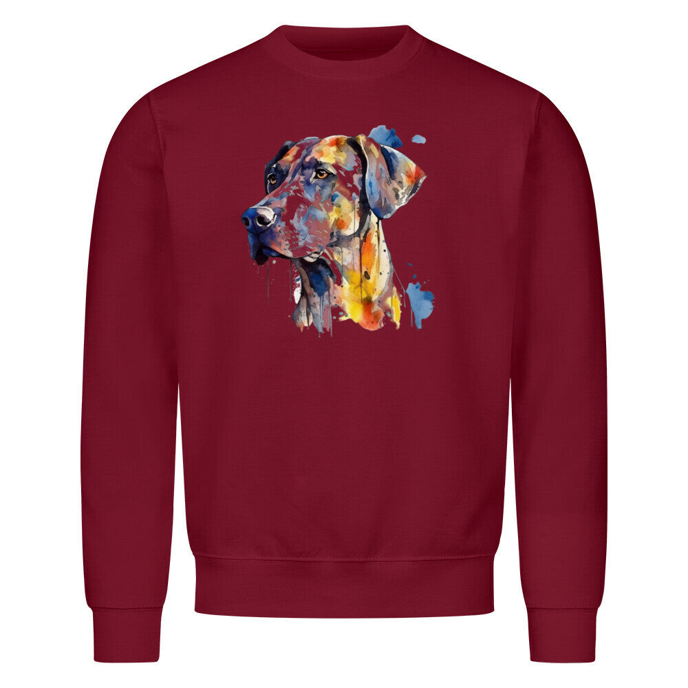 Premium Sweatshirt "Rhodesian Ridgeback Paint" Burgunder – hunde-shirt.de