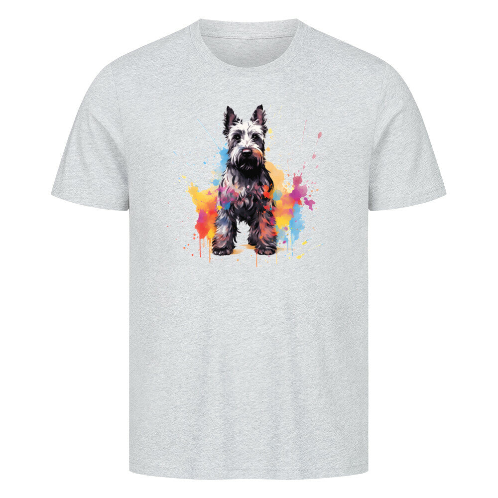 Premium T-Shirt "Scottish Terrier Paint" Heather Grey – hunde-shirt.de