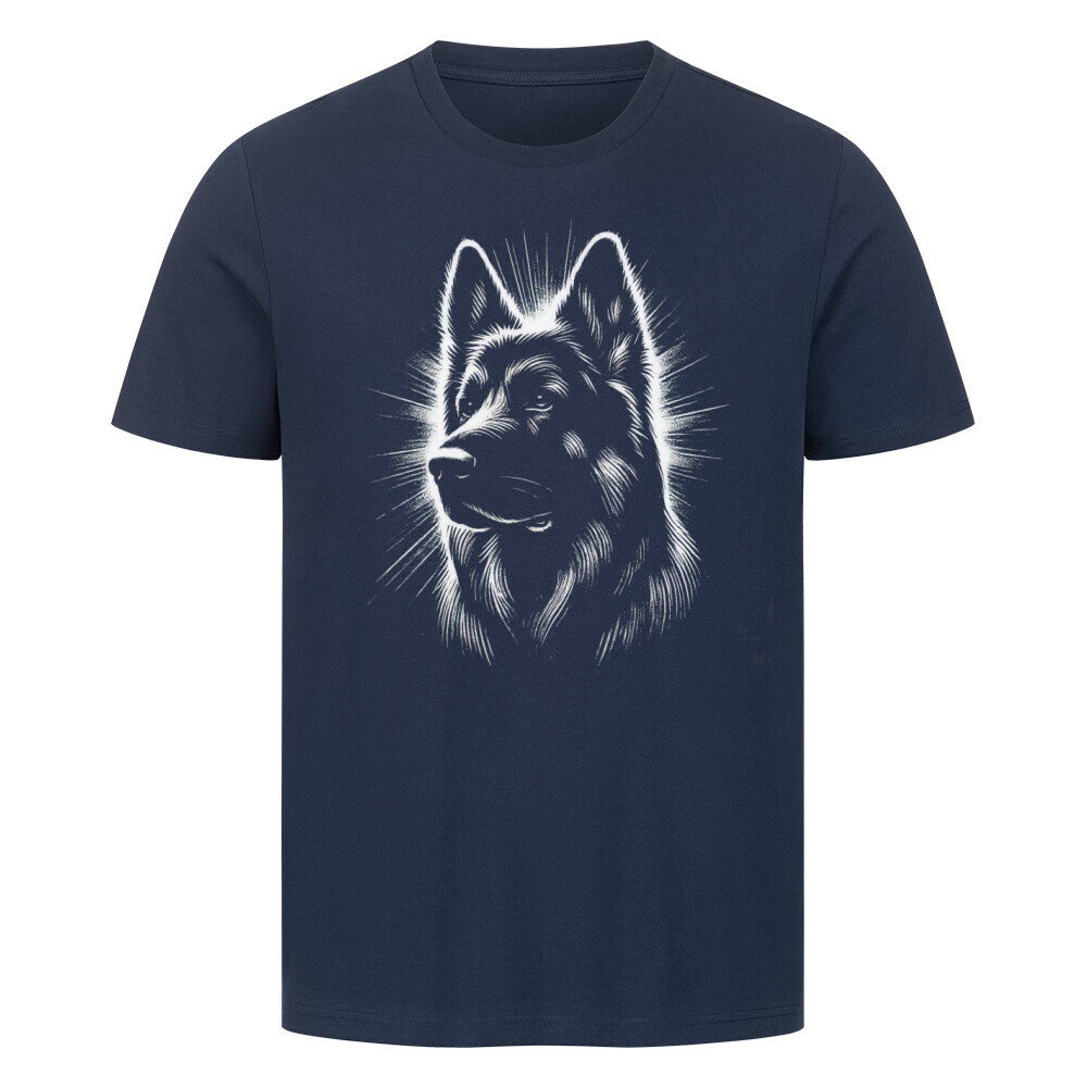 Premium T-Shirt "Schäferhund Shine" French Navy – hunde-shirt.de