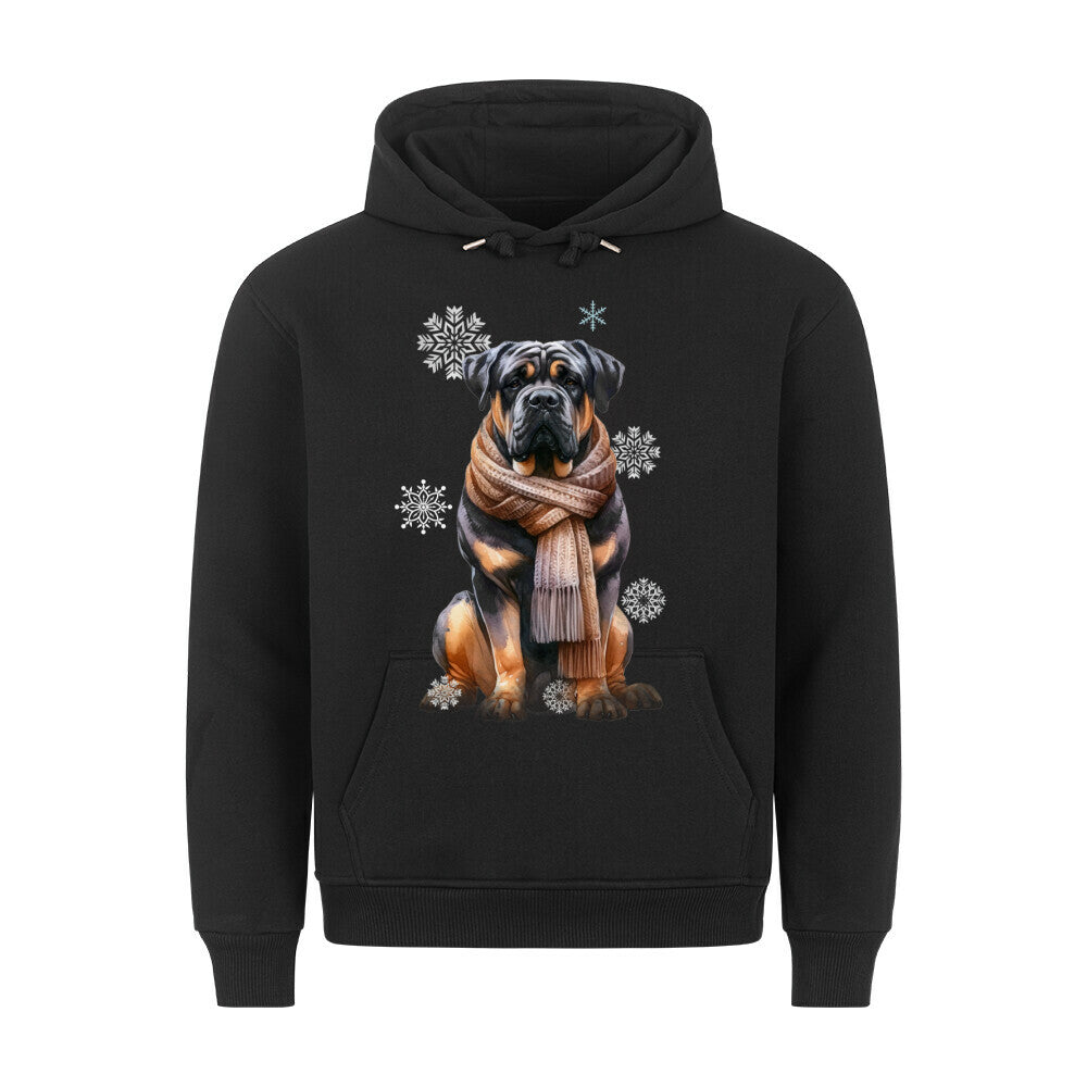 Premium Hoodie "Rottweiler Winter" Schwarz – hunde-shirt.de