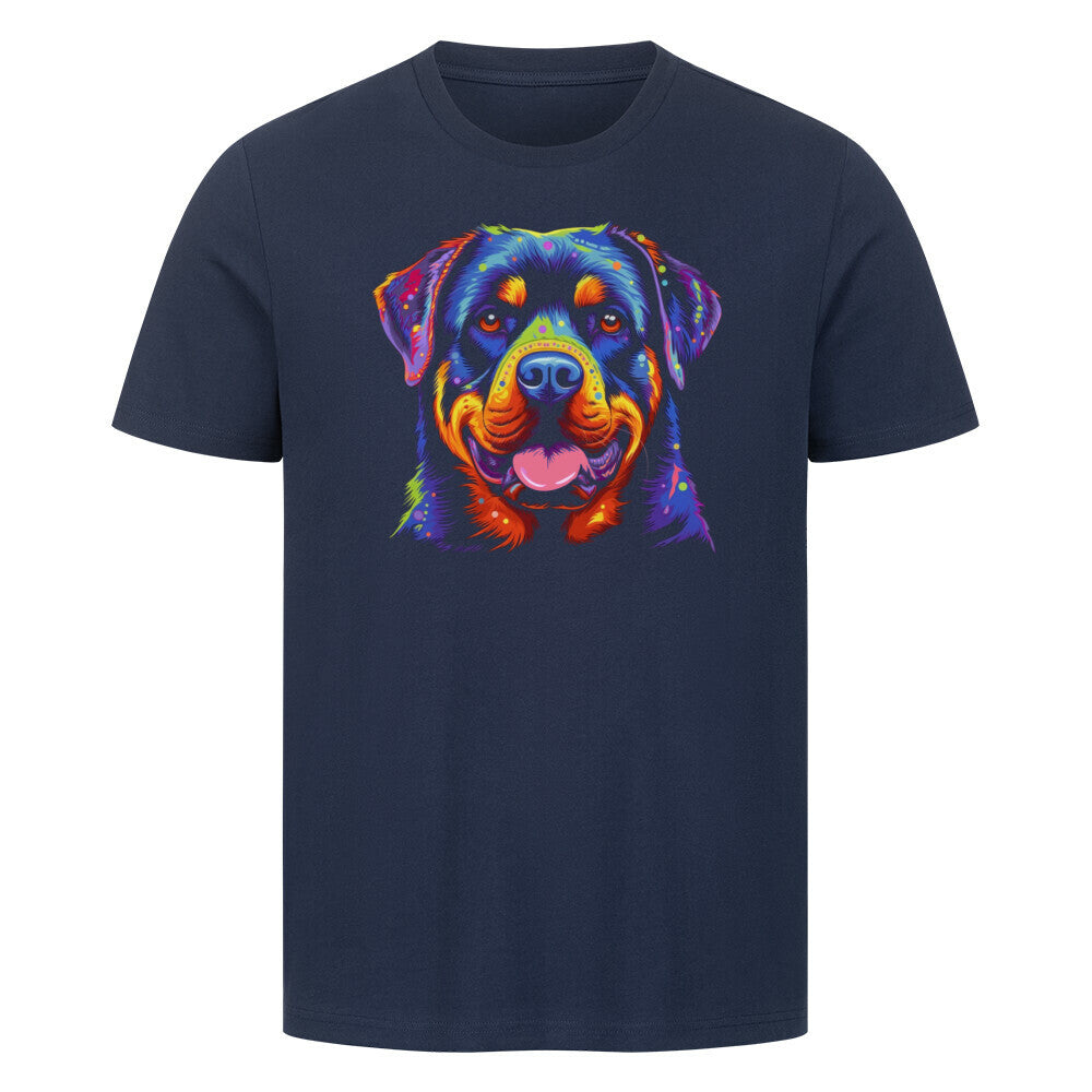 Premium T-Shirt "Rottweiler Paint" French Navy – hunde-shirt.de