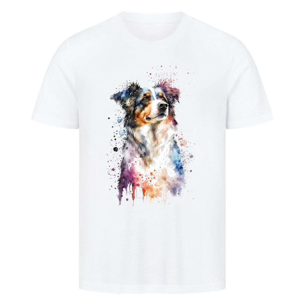 Premium T-Shirt "Sheltie Paint" Weiß – hunde-shirt.de