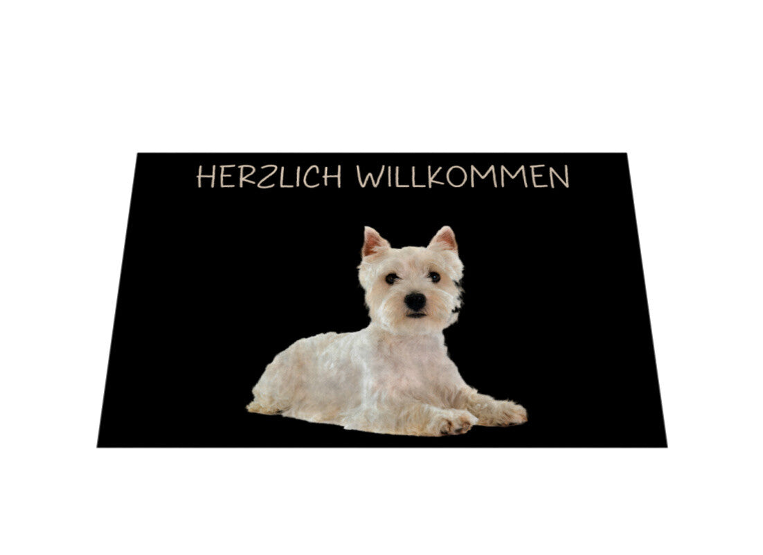Fußmatte "Westie - Herzlich Willkommen" – hunde-shirt.de