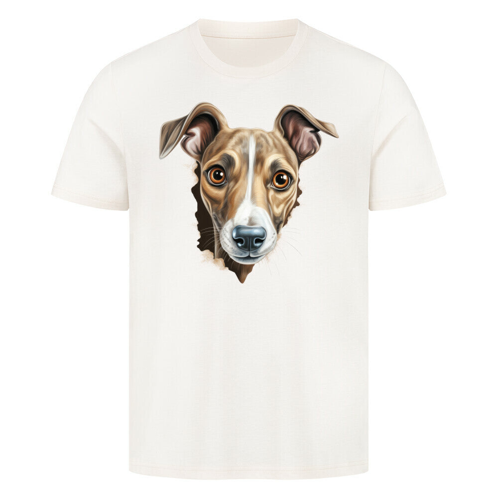 Premium T-Shirt "Whippet Hole" Natural Raw – hunde-shirt.de