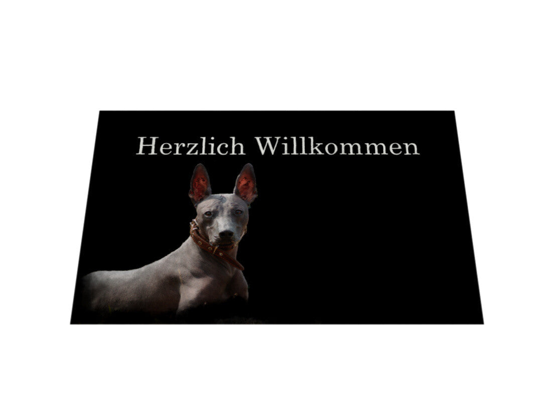 Fußmatte "Xolo - Herzlich Willkommen" – hunde-shirt.de