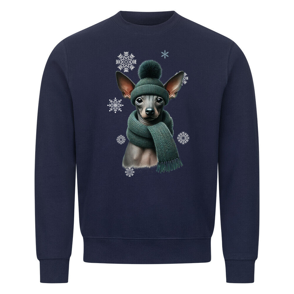 Premium Sweatshirt "Xolo Winter" Navy Blue – hunde-shirt.de