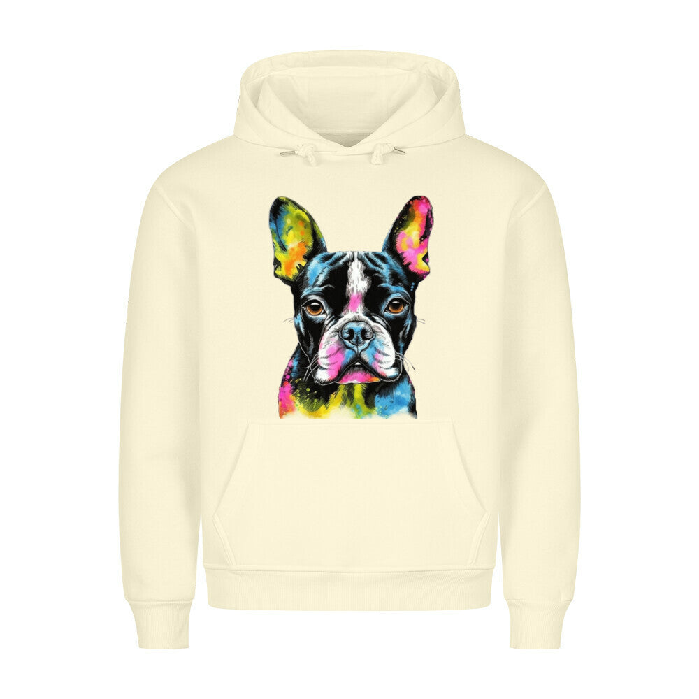 Premium Hoodie "Boston Terrier Paint" Beige – hunde-shirt.de